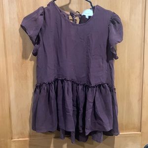 Cinq a sept silk peplum shirt